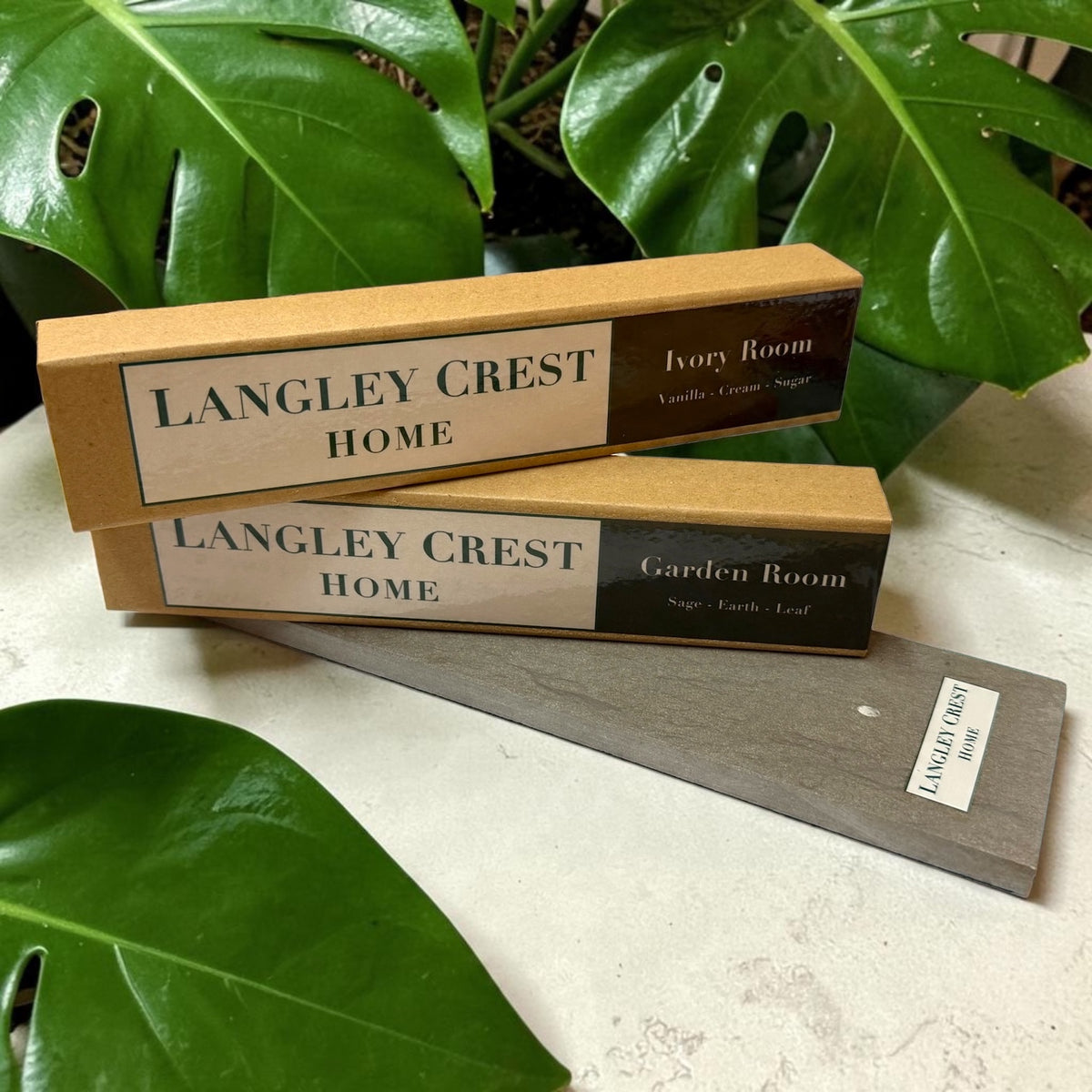 The Quiet Gift, two boxes of temple-flower incense sticks with a tile or stone incense burner